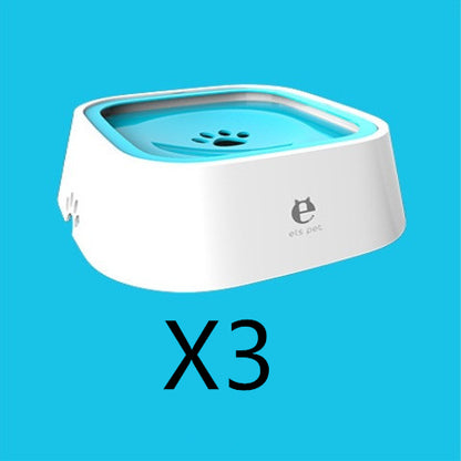 Pet Water Bowl 1.5L – Anti-Overflow Slow Feeder for Cats & Dogs, Portable & Durable