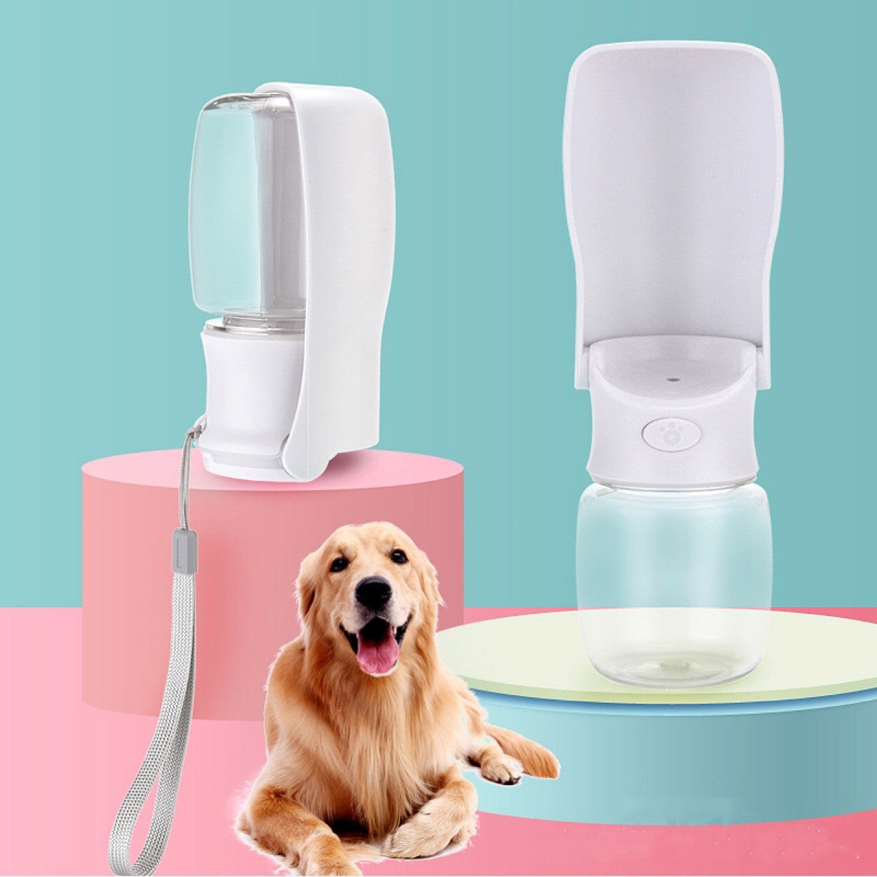 Portable Dog Water Bottle for Walking & Travel – Foldable Pet Water Dispenser, Leak-Proof