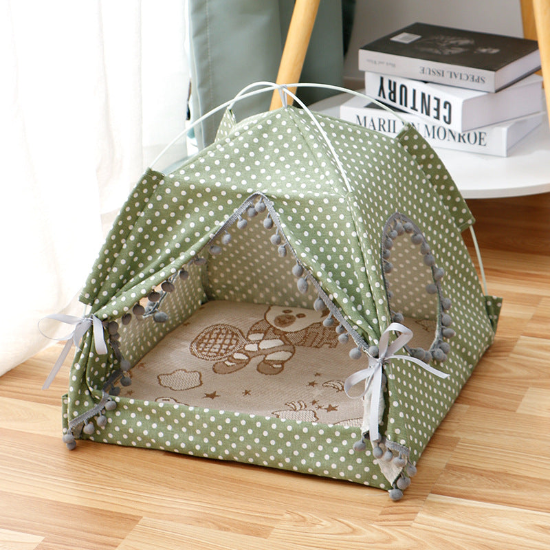 Cat Tent Bed – Enclosed Cat House for Comfortable Sleep & Play