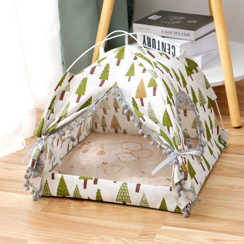 Cat Tent Bed – Enclosed Cat House for Comfortable Sleep & Play