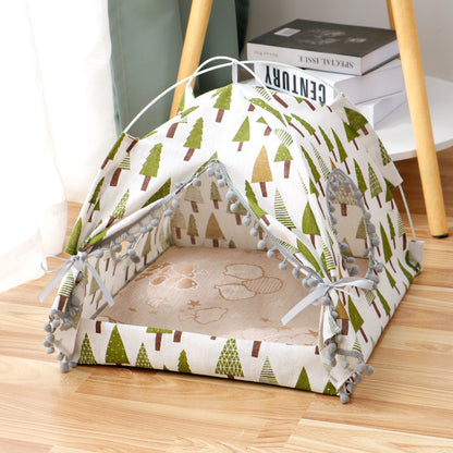 Cat Tent Bed – Enclosed Cat House for Comfortable Sleep & Play