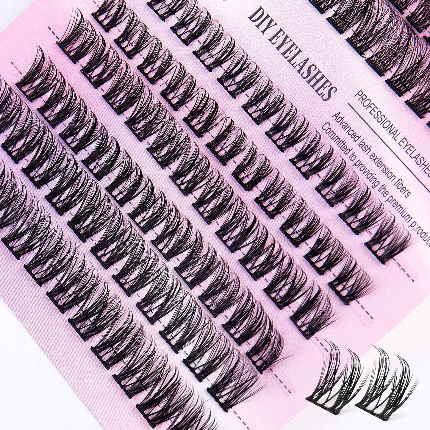 12 Rows of 150 Cluster Lashes – Segmented Eyelash Extensions for Full Volume