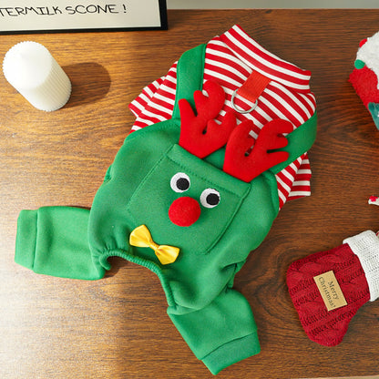 Holiday Pet Clothes – Christmas Elk Sweater for Dogs, Cats, Puppies & Kittens