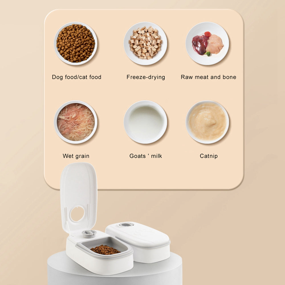 Automatic Pet Feeder for Cats & Dogs – Smart Timer Food Dispenser with Stainless Steel Bowl
