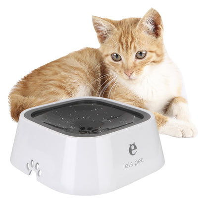 Pet Water Bowl 1.5L – Anti-Overflow Slow Feeder for Cats & Dogs, Portable & Durable