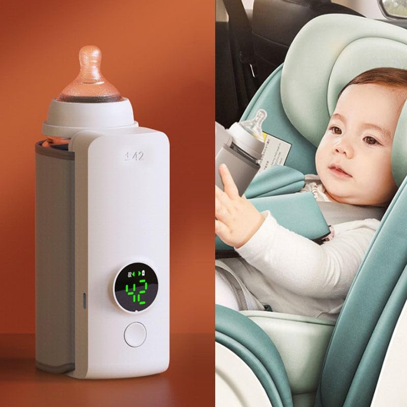 Portable Wireless Baby Bottle Warmer – USB Rechargeable, Constant Temperature Milk Heating Bag