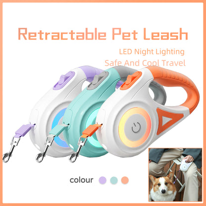 Retractable Dog Leash with Collar – Automatic Pet Traction Rope for Small & Medium Dogs