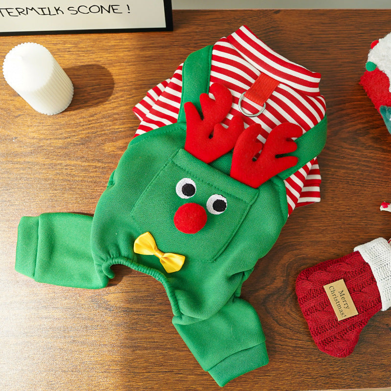 Holiday Pet Clothes – Christmas Elk Sweater for Dogs, Cats, Puppies & Kittens