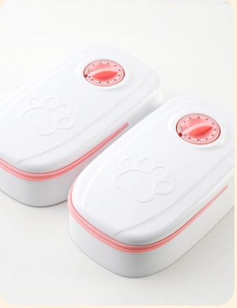 Automatic Pet Feeder for Cats & Dogs – Smart Timer Food Dispenser with Stainless Steel Bowl