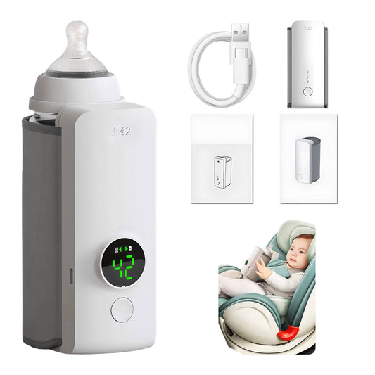 Portable Wireless Baby Bottle Warmer – USB Rechargeable, Constant Temperature Milk Heating Bag