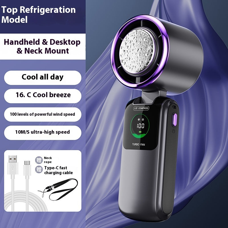 Portable Handheld Mini Fan – High-Speed, Adjustable, Foldable, Electric Neck & Outdoor Fan