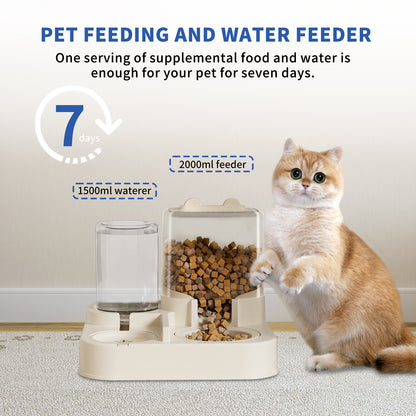 Automatic Pet Feeder & Water Station – Transparent, Self-Refilling, Perfect for Travel and Daily Care