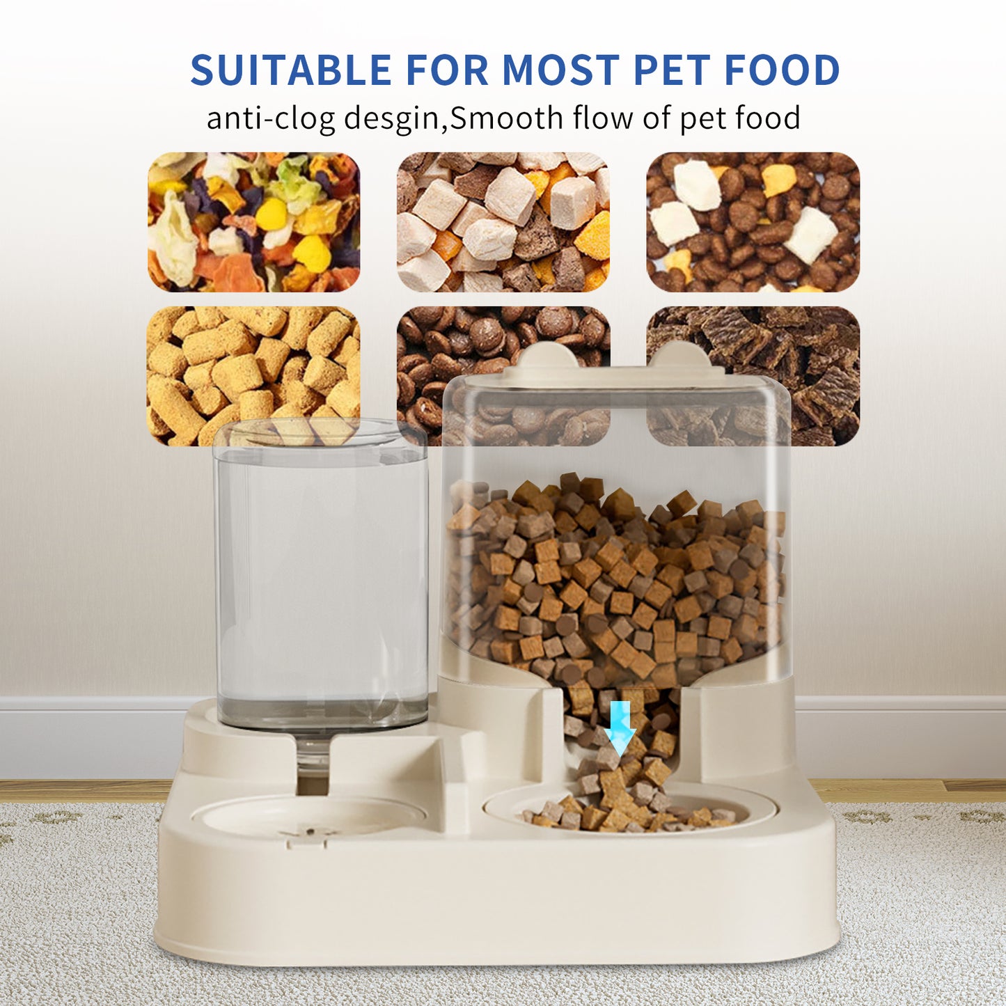 Automatic Pet Feeder & Water Station – Transparent, Self-Refilling, Perfect for Travel and Daily Care