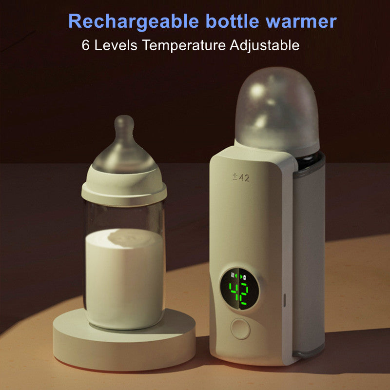 Portable Wireless Baby Bottle Warmer – USB Rechargeable, Constant Temperature Milk Heating Bag