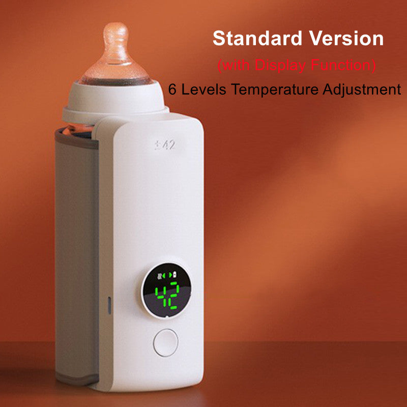 Portable Wireless Baby Bottle Warmer – USB Rechargeable, Constant Temperature Milk Heating Bag
