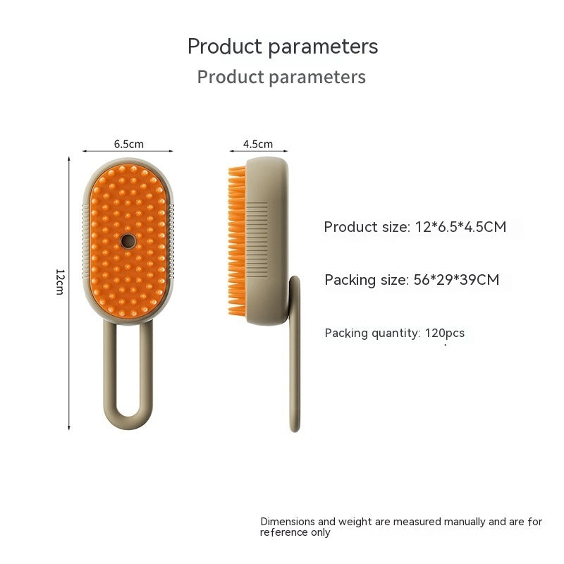 3-in-1 Electric Steam Brush for Cats & Dogs – Pet Grooming, Hair Removal & Massage Comb