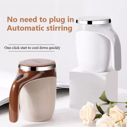 Rechargeable Automatic Electric Stirring Cup – Magnetic Rotating Milkshake & Coffee Mug