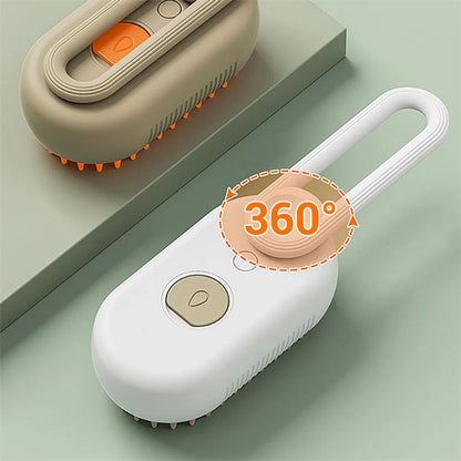 3-in-1 Electric Steam Brush for Cats & Dogs – Pet Grooming, Hair Removal & Massage Comb