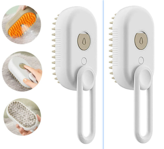 3-in-1 Electric Steam Brush for Cats & Dogs – Pet Grooming, Hair Removal & Massage Comb