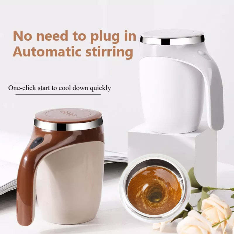 Rechargeable Automatic Electric Stirring Cup – Magnetic Rotating Milkshake & Coffee Mug