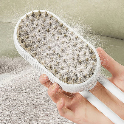 3-in-1 Electric Steam Brush for Cats & Dogs – Pet Grooming, Hair Removal & Massage Comb