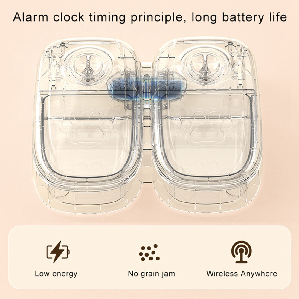 Automatic Pet Feeder for Cats & Dogs – Smart Timer Food Dispenser with Stainless Steel Bowl