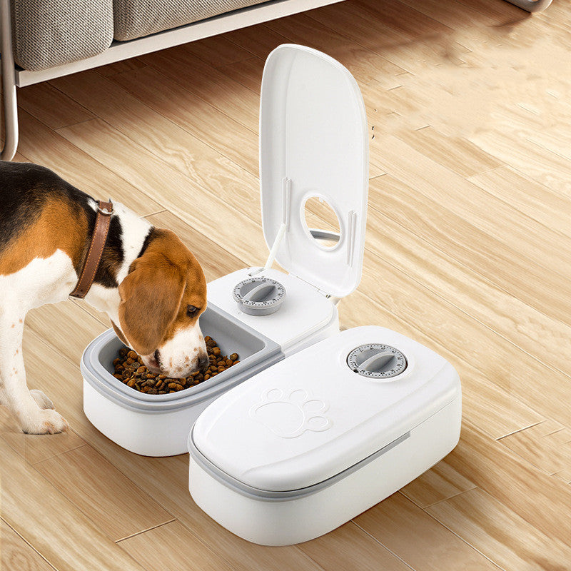 Automatic Pet Feeder for Cats & Dogs – Smart Timer Food Dispenser with Stainless Steel Bowl
